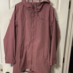 Columbia Mauve Hooded  Rain Jacket